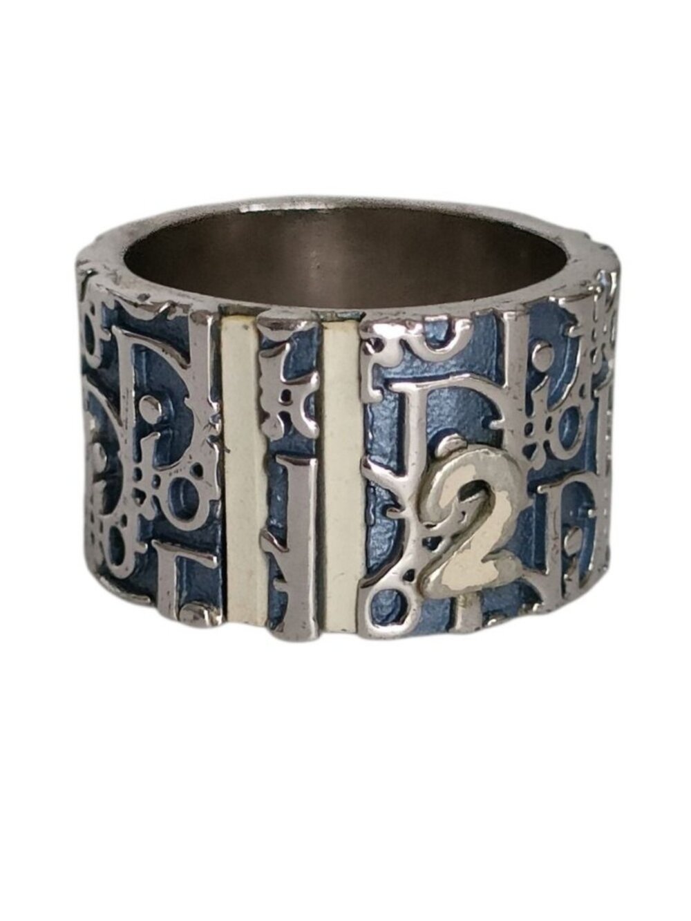 Dior Trotter Ring Blue Silver Colored